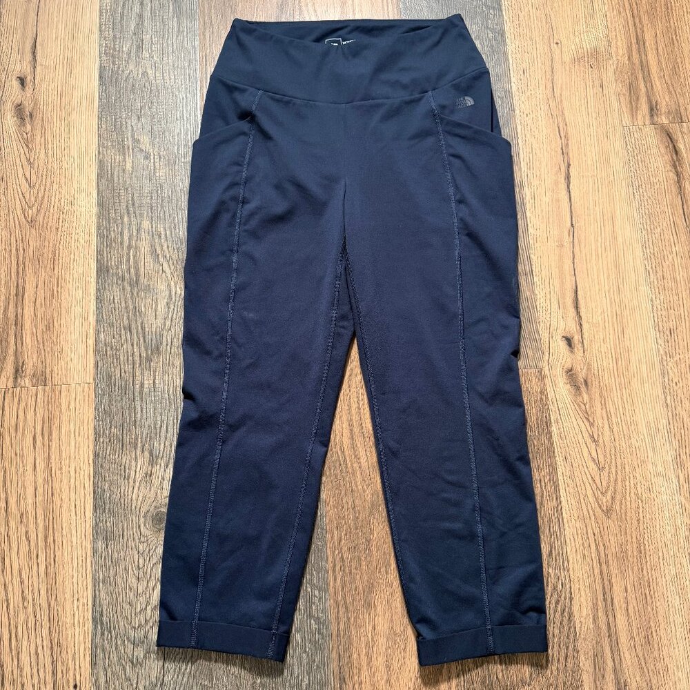 The North Face Blue Cuffed Straight Leg Athletic Workout Pants Size Medium